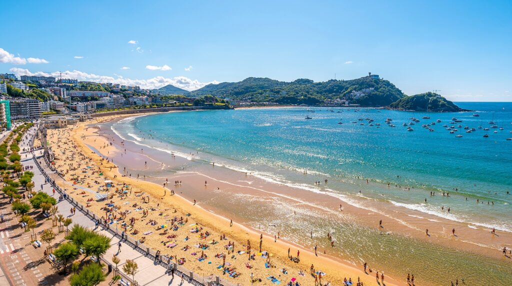 La Concha Beach, San Sebastian, spain